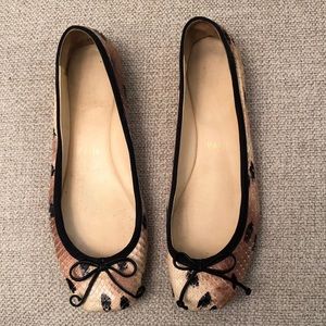 Christian Louboutin snakeskin flats